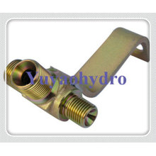 Bsp Hydraulic Tee Thared Fittings Adaptor with Welding Assembly Plate